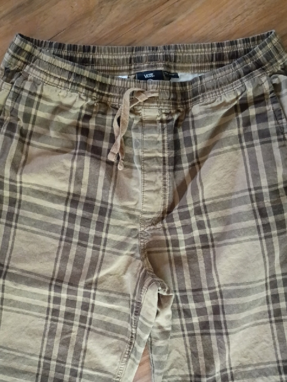 Vans Range Brown Plaid Drawstring Pants